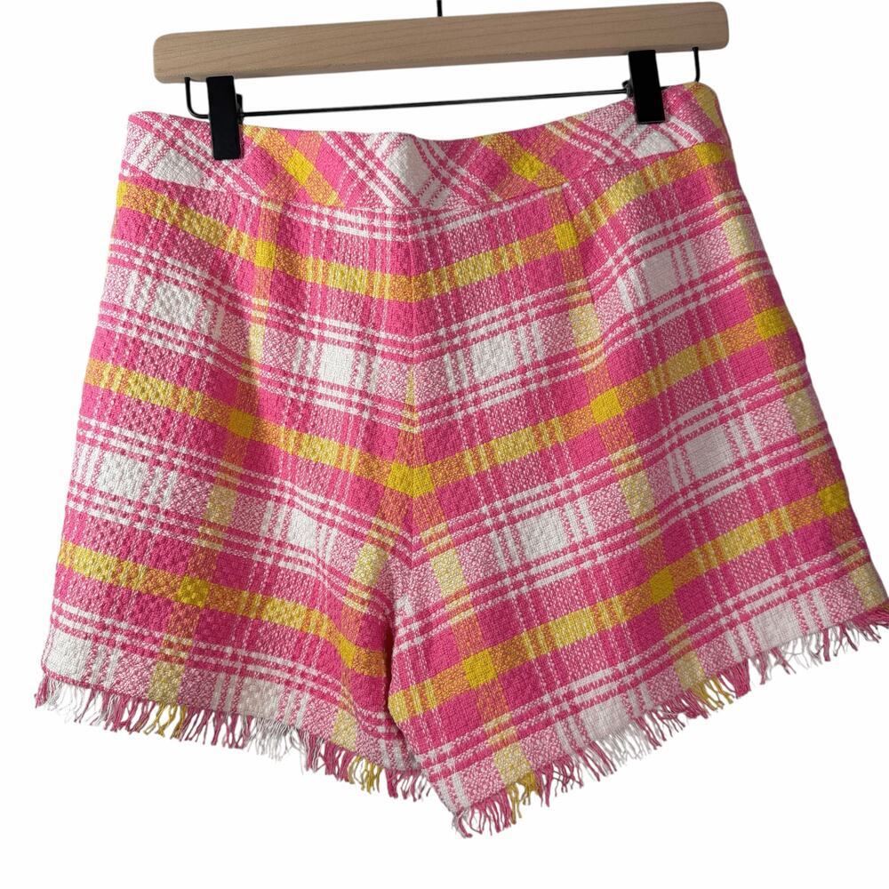 New Women’s Trina Turk Corbin 2 Plaid Tweed Shorts Size 6 - Picture 10 of 12